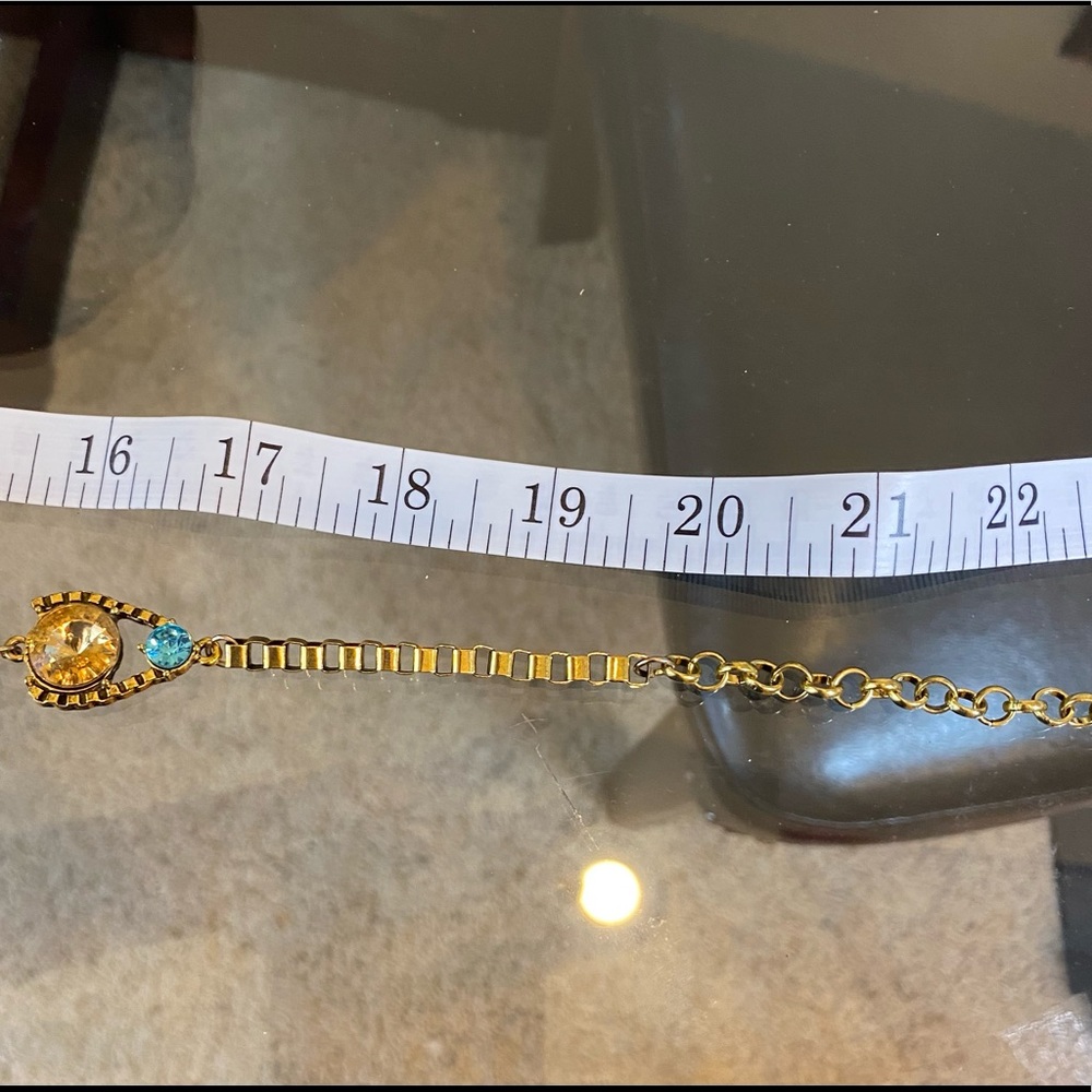 Gorgeous Statement Necklace Pin & Turquoise on Gold - Picture 11 of 16